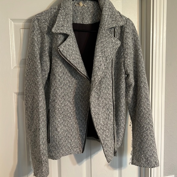 Tweed Moto Jacket. Size S. - Picture 1 of 2